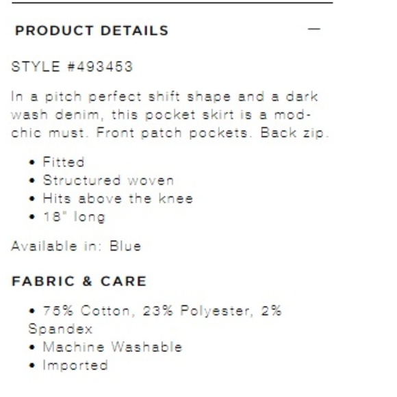 NWT LOFT DENIM POCKET SHIFT SKIRT 10 - Picture 6 of 7